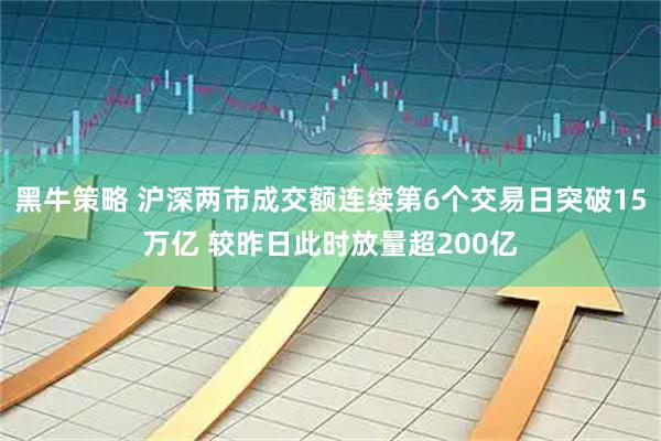 黑牛策略 沪深两市成交额连续第6个交易日突破15万亿 较昨日此时放量超200亿