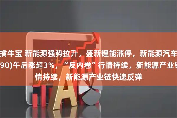 擒牛宝 新能源强势拉升,盛新锂能涨停,新能源汽车ETF(516390)午后涨超3%,“反内卷”行情持续,新能源产业链快速反弹